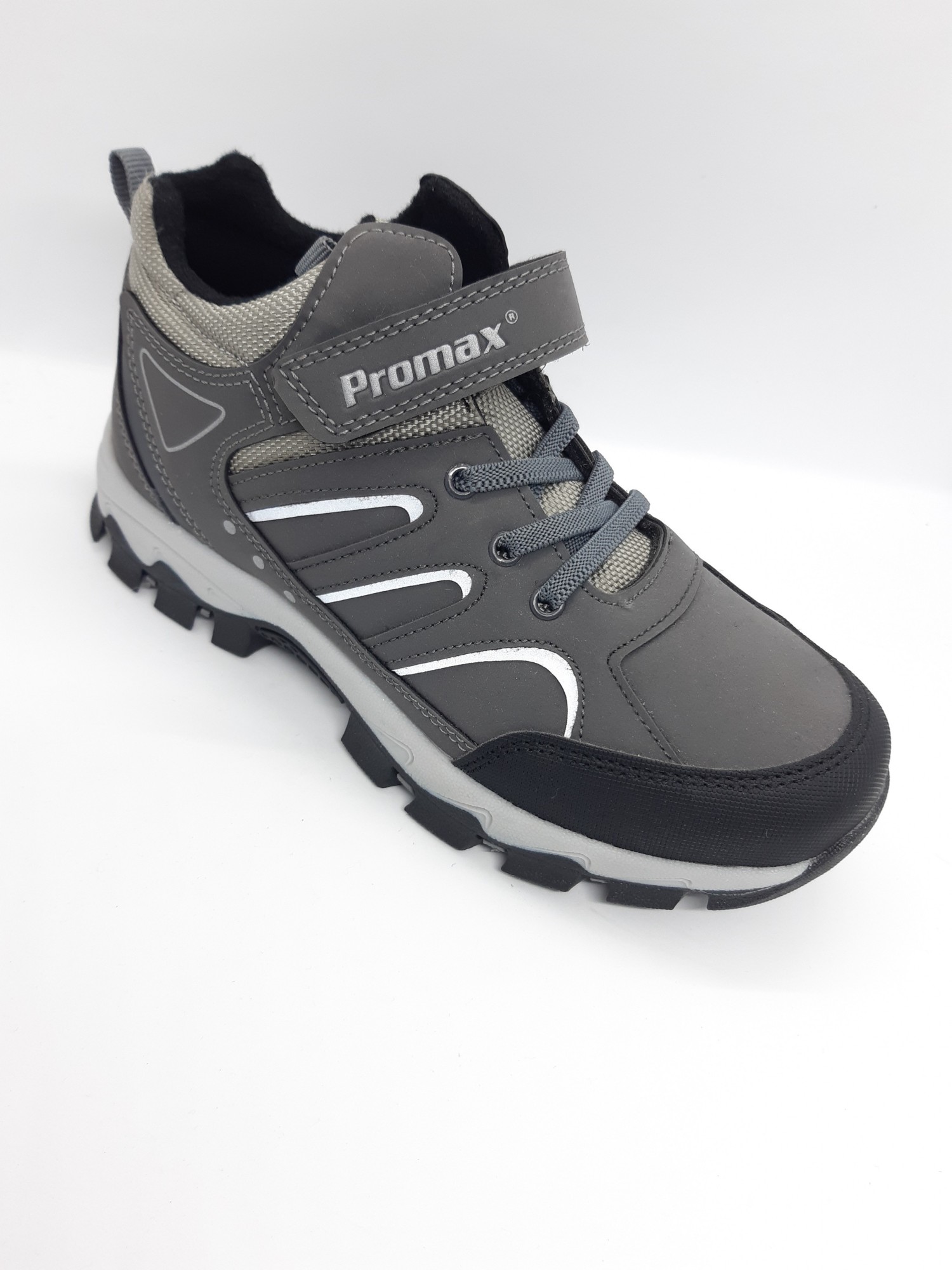 

Демисезонные ботинки на мальчика Promax серые хайтопы BM-0052 35 р 22,5 см
