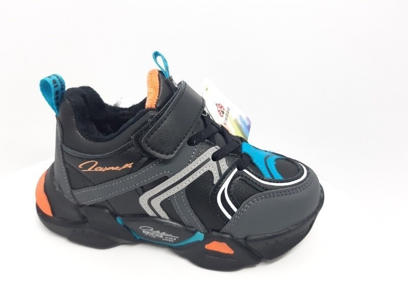 

Кроссовки на меху на мальчика Kimboo черные Km-0005 29 р 17,5 см
