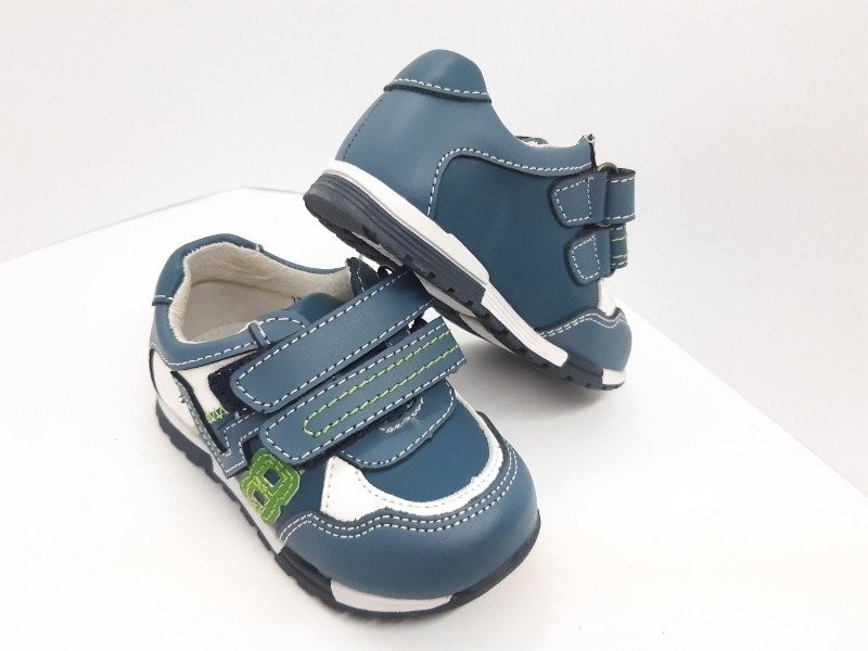 

Кроссовки на мальчика B&G Little Deer кожаные голубые Km-0013 21 р 13,5 см