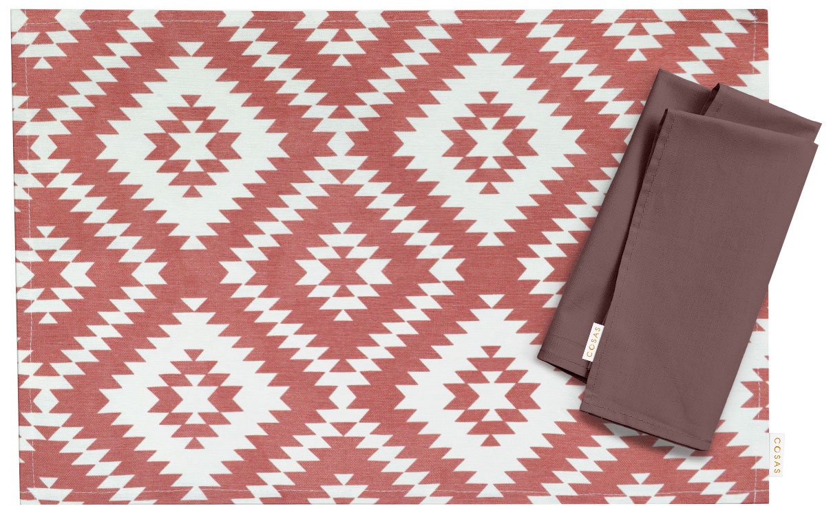 

Салфетки Cosas Uzor Bordo Chocolate 30х30 см 4 шт, 30x42 см 4 шт