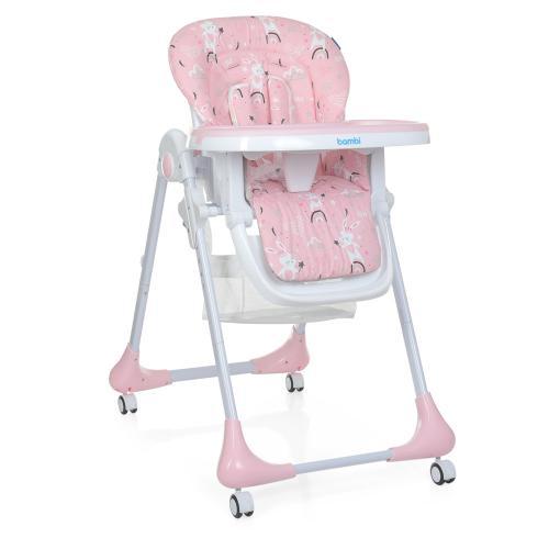 

Детский стульчик для кормления Bambi M 3233 Rabbit Girl Pink, розовый