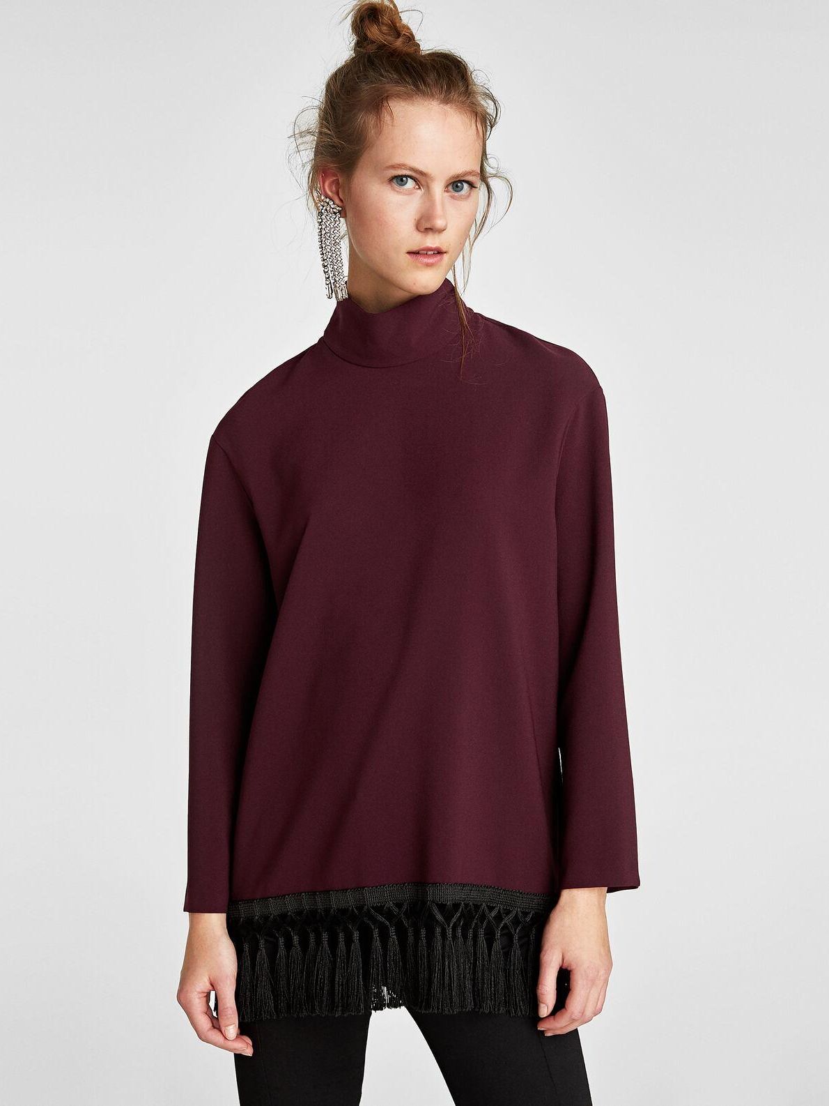 

Блузка Zara XAZ135067RIMB  Фиолетовая, Блузка Zara XAZ135067RIMB M Фиолетовая