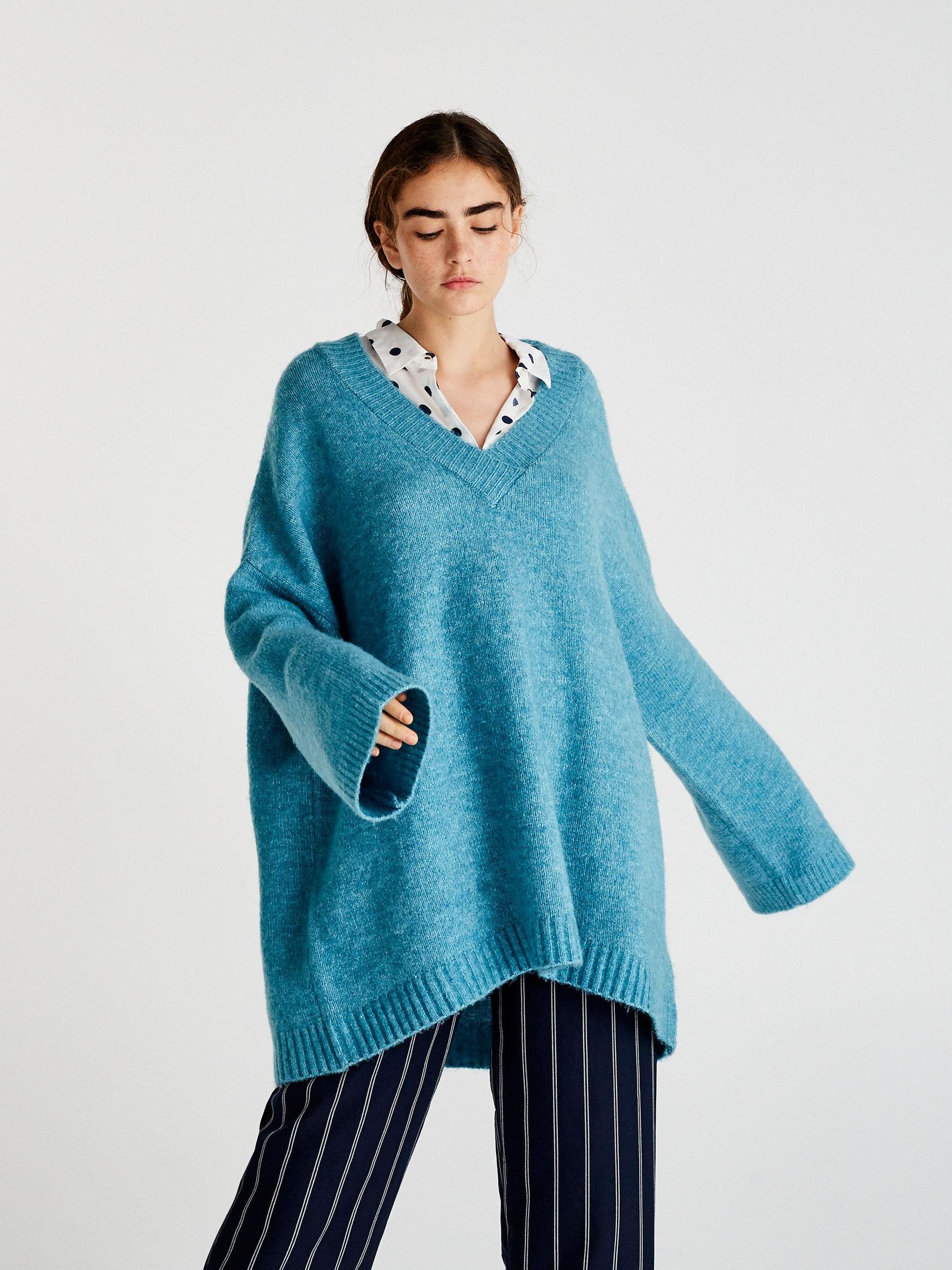 

Пуловер Pull & Bear XAZ148919OMZC  Голубой, Пуловер Pull & Bear XAZ148919OMZC M Голубой