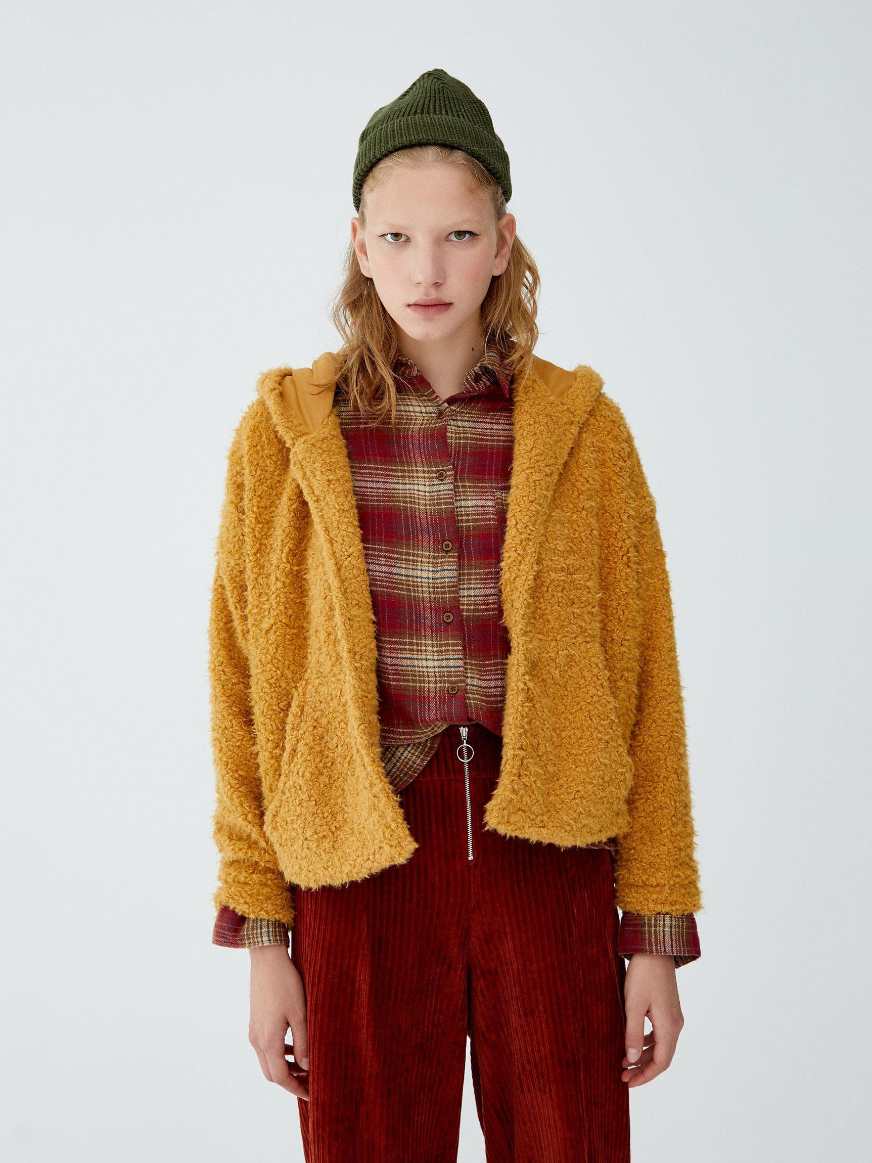 

Полушубок Pull & Bear XAZ217289YTJB  Светло-коричневый, Полушубок Pull & Bear XAZ217289YTJB S Светло-коричневый