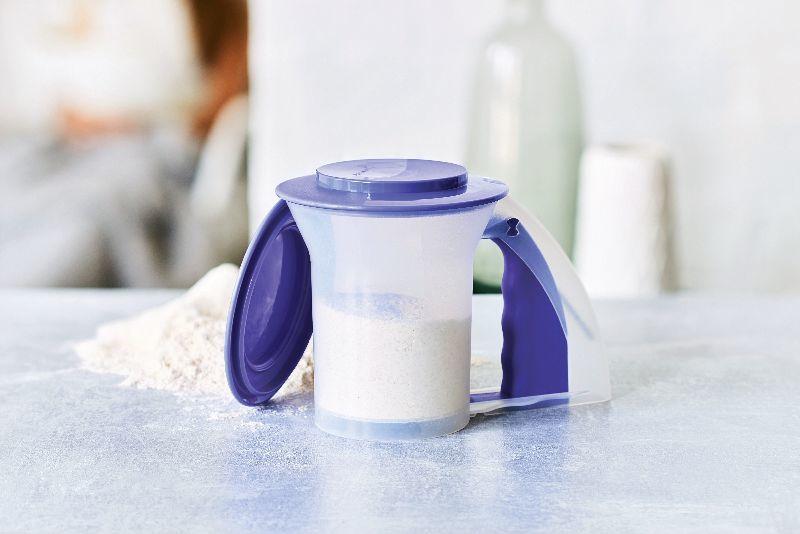 

Сито для муки с механической ручкой с крышками Tupperware основание прозрачное (250 мл.)
