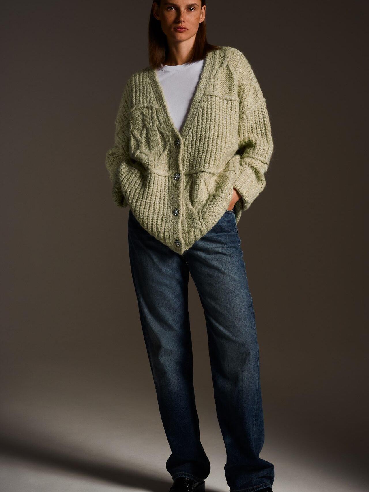 

Кардиган Zara XAZ282334MRWX S Мятный
