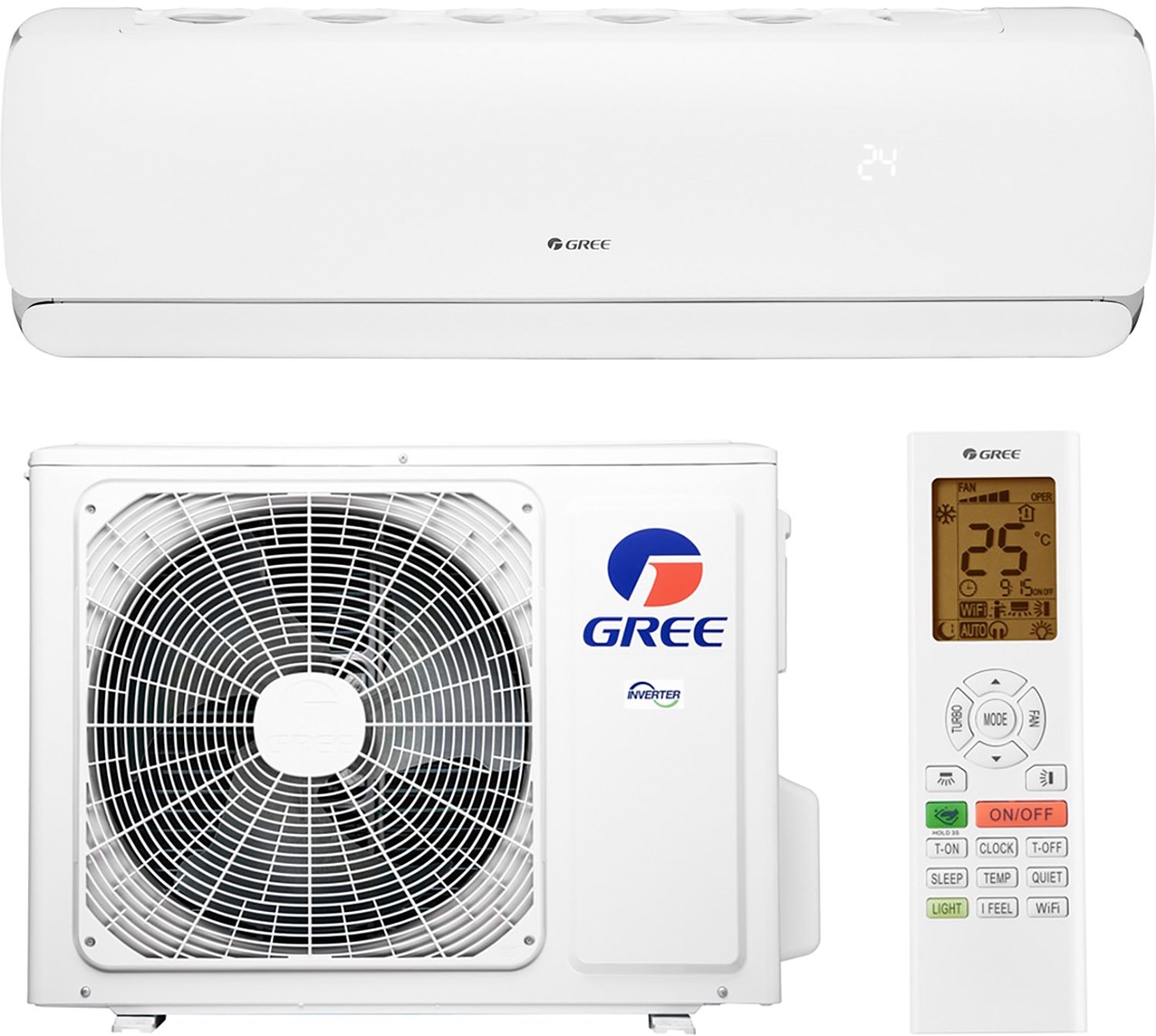 

Кондиционер GREE GWH09AEC-K6DNA1A (G-TECH INVERTER Wi-Fi)