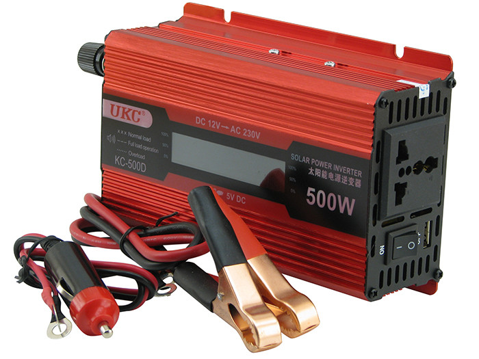 

Инвертор автомобильный UKC KC 500W LCD 12V ModSine