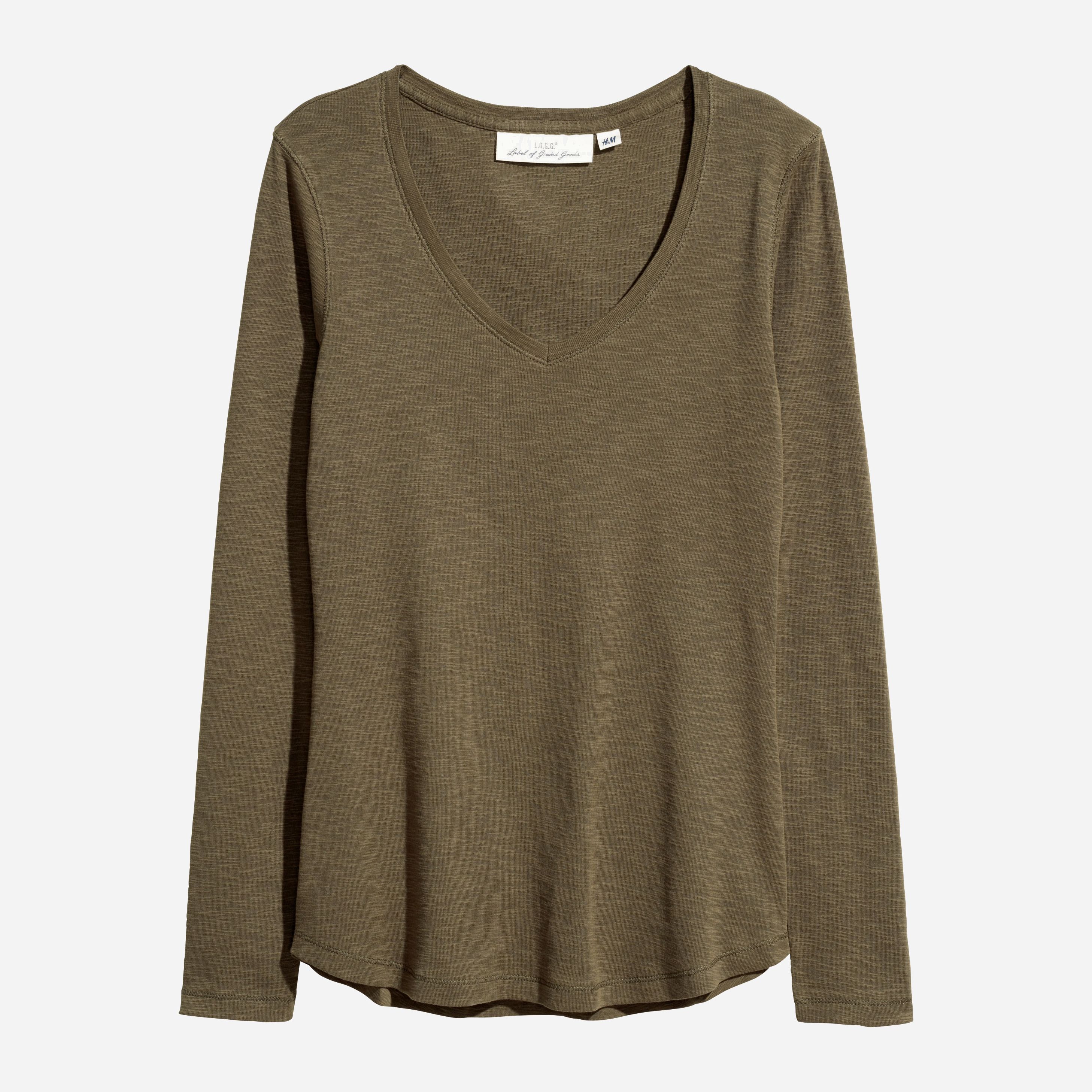 

Лонгслив H&M XAZ155824GCVD  Хаки, Лонгслив H&M XAZ155824GCVD XS Хаки