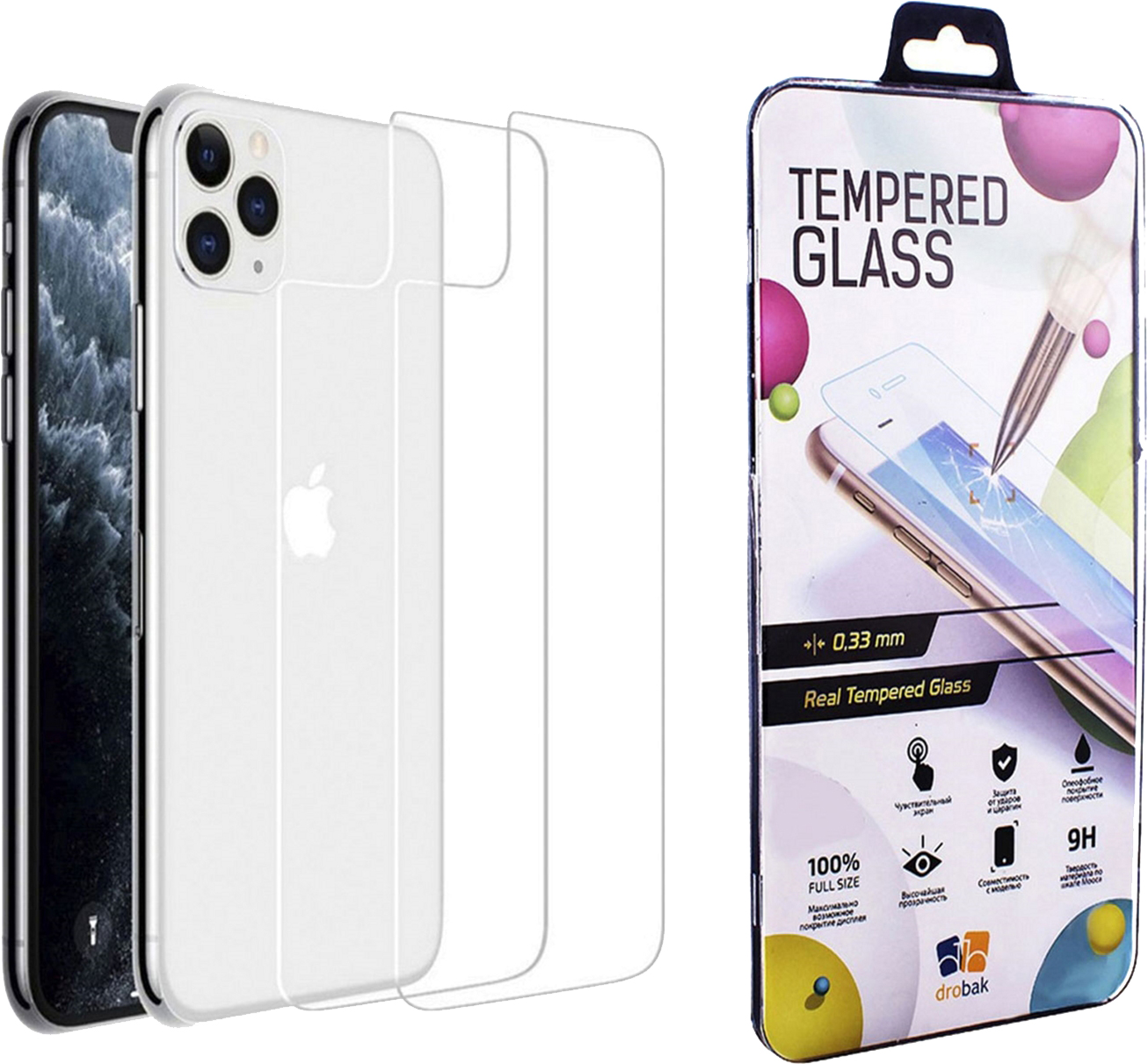 

Защитное стекло Drobak на заднюю панель для Apple iPhone 13