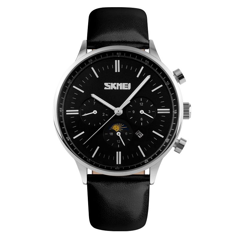 

Часы Skmei 9117 Silver Case Black Dail BOX