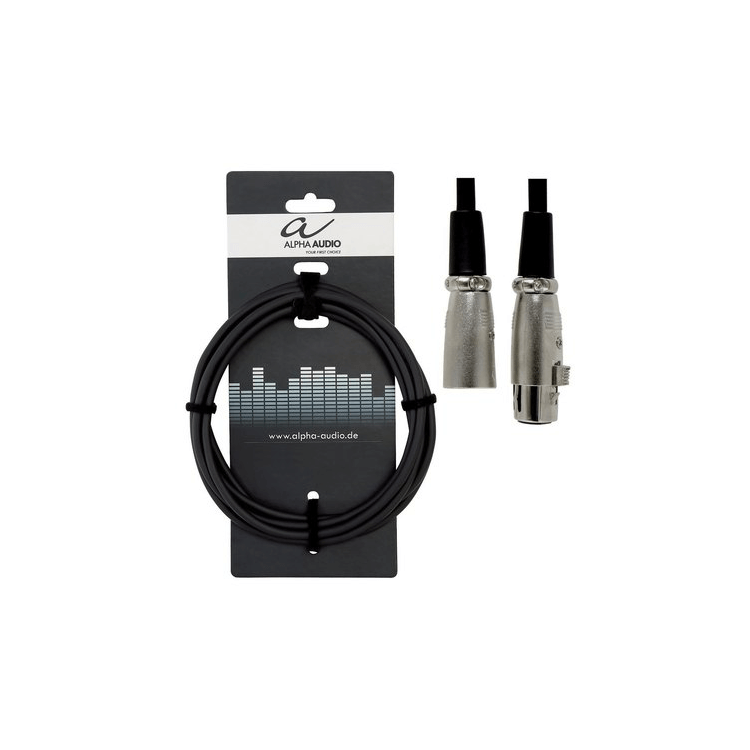 

Микрофонный кабель XLR (m) - XLR (f) 9м Alpha Audio Basic 190050