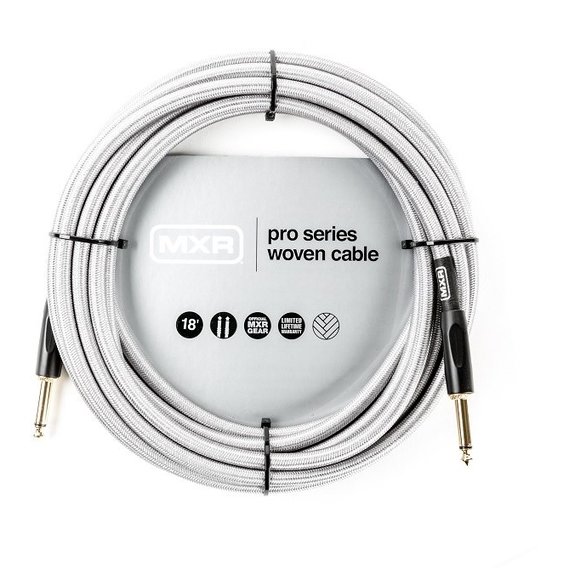 

Инструментальный кабель Jack 6,3- Jack 6,3 5.4м Dunlop DCIW18 MXR Pro Series Woven Silver
