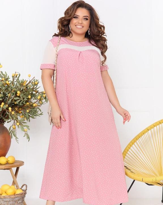 

Платье G&M k-83166 - Размер цвет пудра, Платье G&M k-83166 56-58 Размер цвет пудра