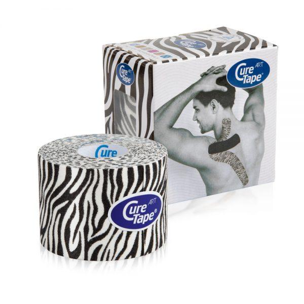 

Кинезио тейп CureTape ART 5см х 5м Зебра