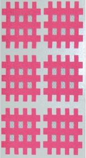 

Кросс тейп тип В, DL Cross tape В 2х3 ( спиральный тейп ) 20 листов/упаковка розовый