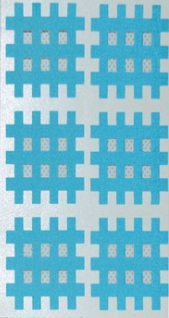 

Кросс тейп тип В, DL Cross tape В 2х3 ( спиральный тейп ) 20 листов/упаковка голубой