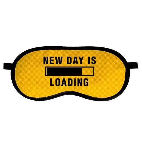 

Маска для сна New day is loading Arivans 18.5х8.5 см оранжевая 78-803