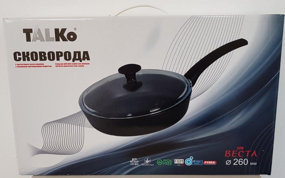 

Сковорода Талко Веста 26 см в подарочной упаковке светло-серый гранит (AА51263)