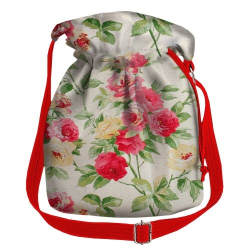 

Женская сумка-торба Розы Arivans 30х30 см красная 06-244