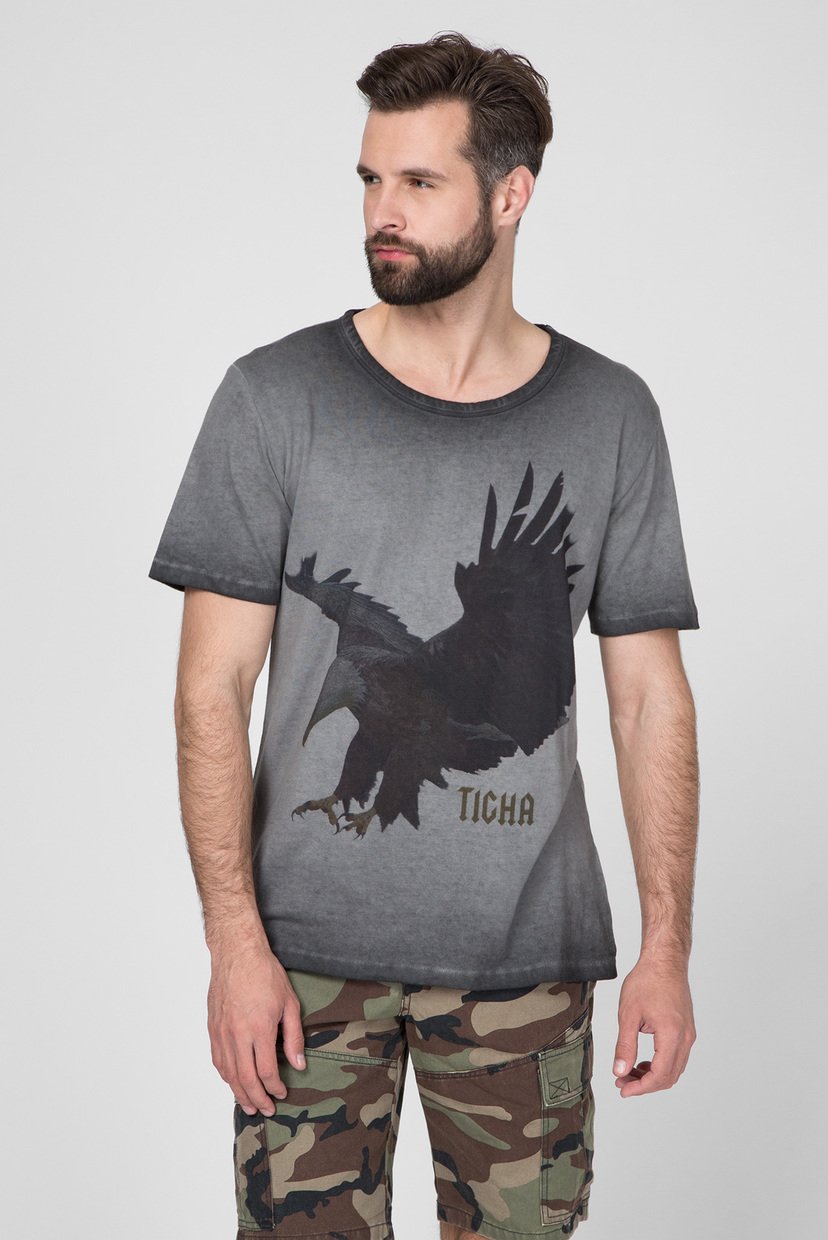 

Мужская серая футболка с принтом Feather Eagle MSN Tigha  105252, Мужская серая футболка с принтом Feather Eagle MSN Tigha M 105252