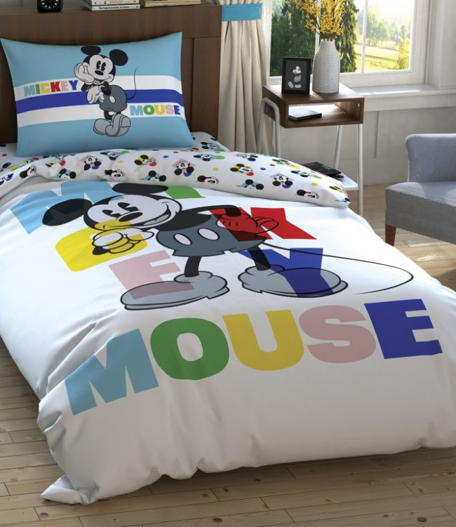 

Комплект постельного белья Tac Disney DH Mickey Colour Face подростковый