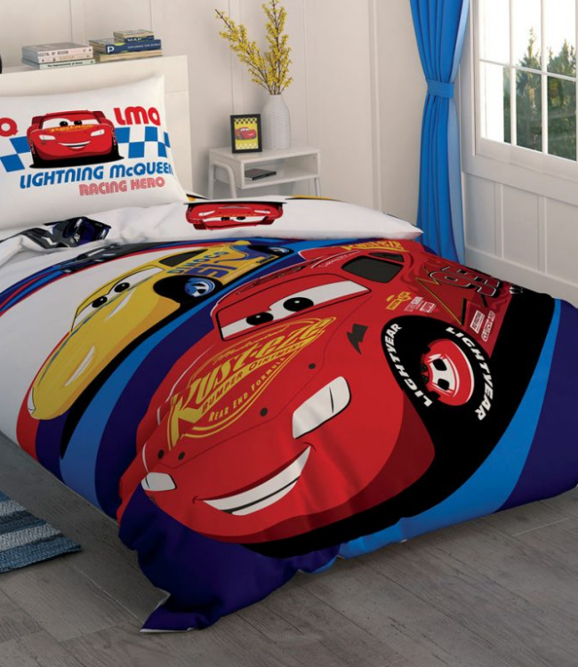 

Комплект постельного белья Tac Disney DH Cars Race подростковый