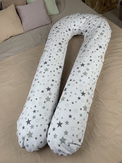 

Подушка для беременных и кормления Хлопок XXL 150х75см Stars on White