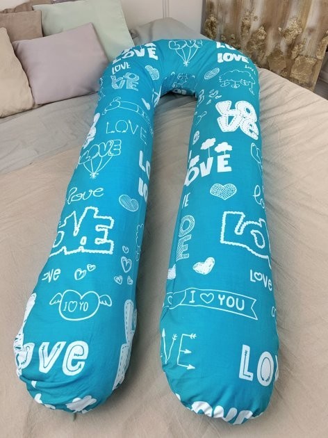 

Подушка для беременных и кормления Хлопок XXL 150х75см Love (19)