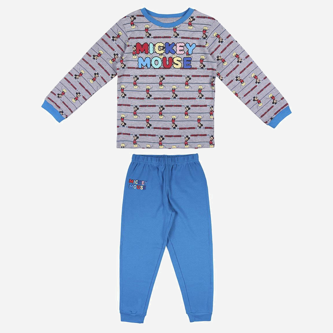 Акція на Піжама (футболка з довгими рукавами + штани) для хлопчика Disney Mickey 2200007677 104 см Сіра від Rozetka