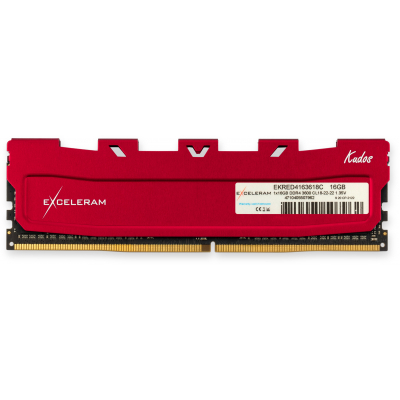 

Модуль памяти для компьютера DDR4 16GB 3600 MHz Red Kudos eXceleram (EKRED4163618C)