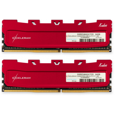

Модуль памяти для компьютера DDR4 64GB (2x32GB) 2400 MHz Red Kudos eXceleram (EKRED4642417CD)
