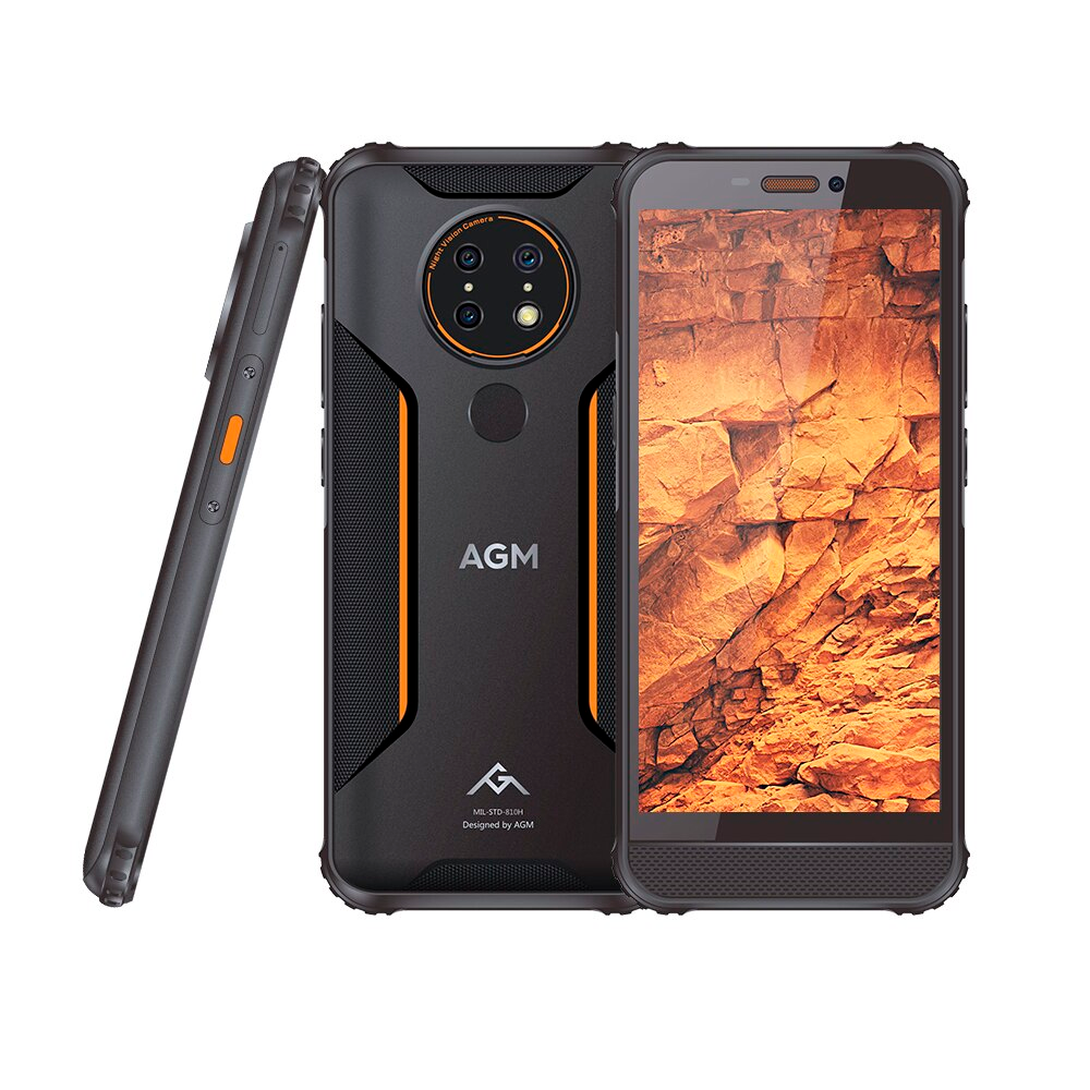 

Мобільний телефон AGM H3 black-orange Night Vision 4/64Gb IP69K 5.7" NFC 5400mAh