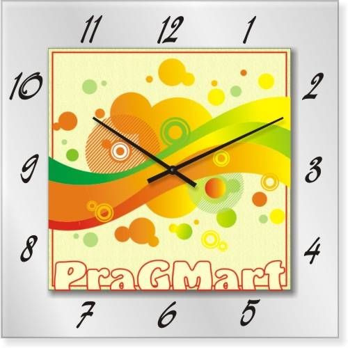 

Часы настенные "Лимонная палитра, лимон" белые бесшумные Pragmart-341-300 [Стекло, механизм Hermle] 45х45 см