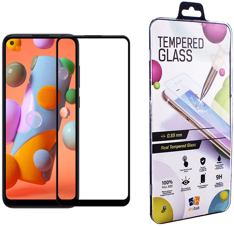 

Защитное стекло Drobak Frame A+ для Samsung Galaxy A11 Black