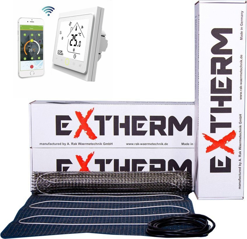 

Теплый пол Extherm ETL-900-200 /9.0м2/ с сенсорным WiFi терморегулятором Castle twe 002