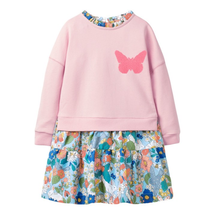 

Платье для девочки с цветочным принтом Butterfly Berni Kids (100) Розовый