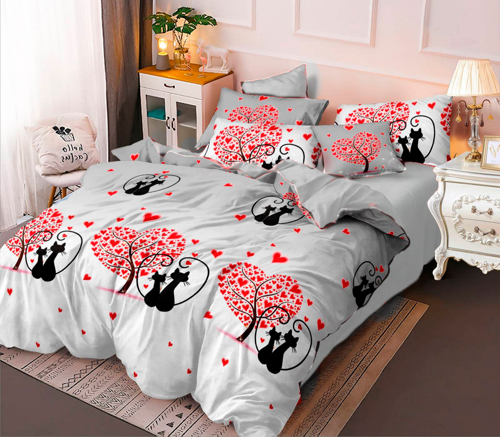 

Комплект постельного белья MirSon Бязь Premium 17-0441 Cat love 160х220