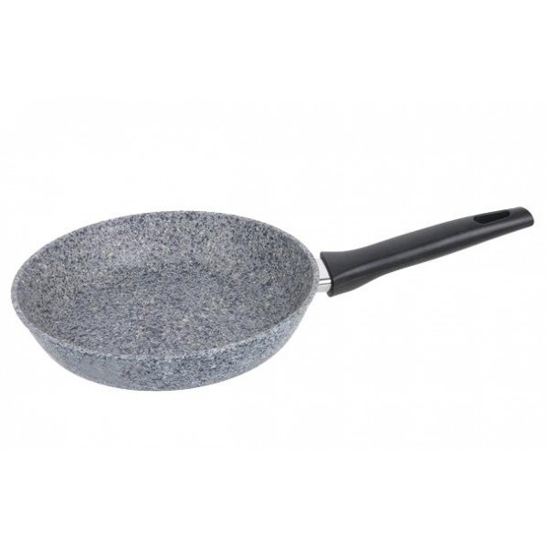 

Сковорода со стеклянной крышкой и антипригарным гранитным г покрытием с бакелитовой ручкой Soft touch для всех типов плит Benson BN-512 (26*6см)