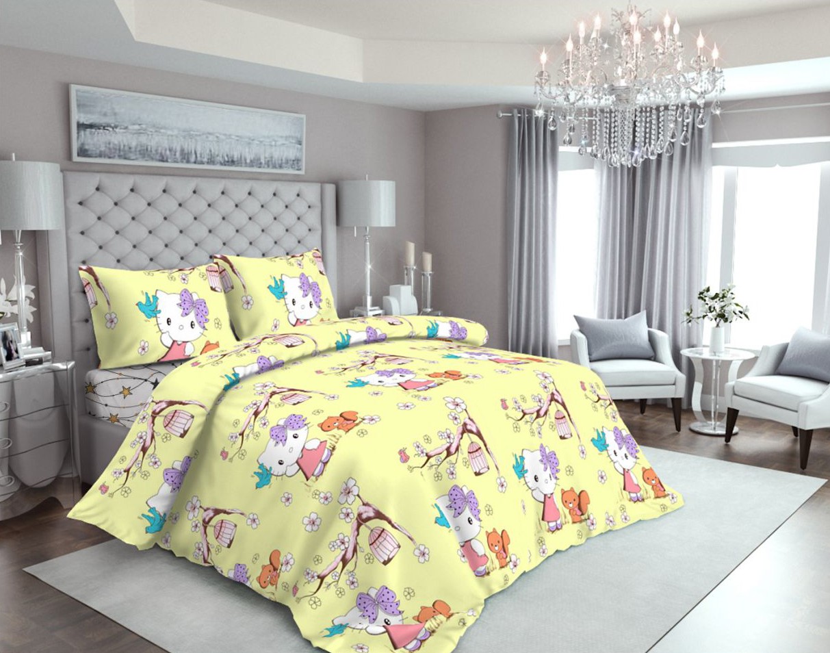 

Пододеяльник MirSon Бязь 17-0524 Kitty 160 x 220 см