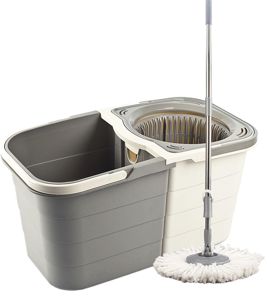 

Набор для уборки Planet Spin Mop Duo 19 л Крем-серый