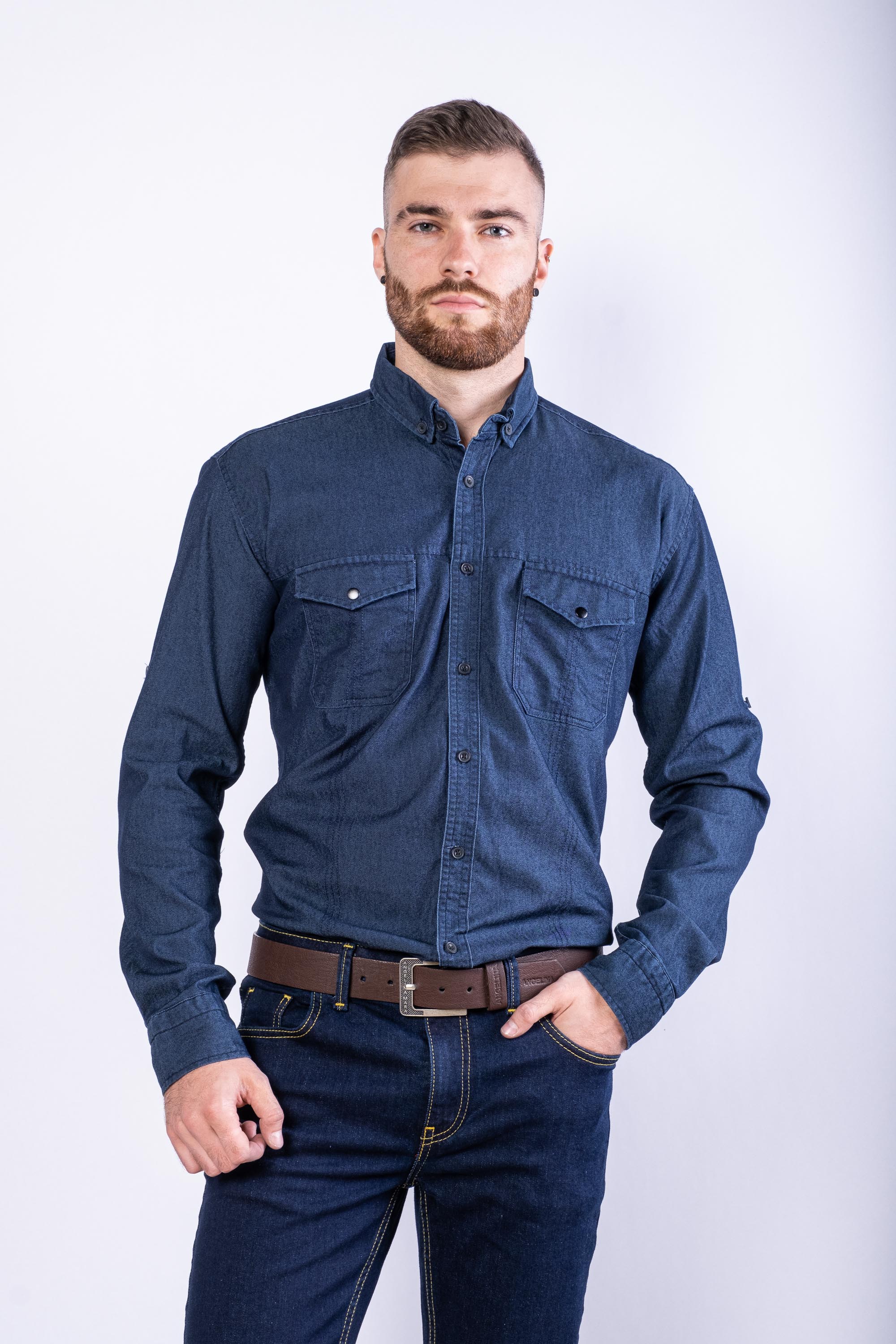 

Рубашка 644F022 (Темно-синий) L