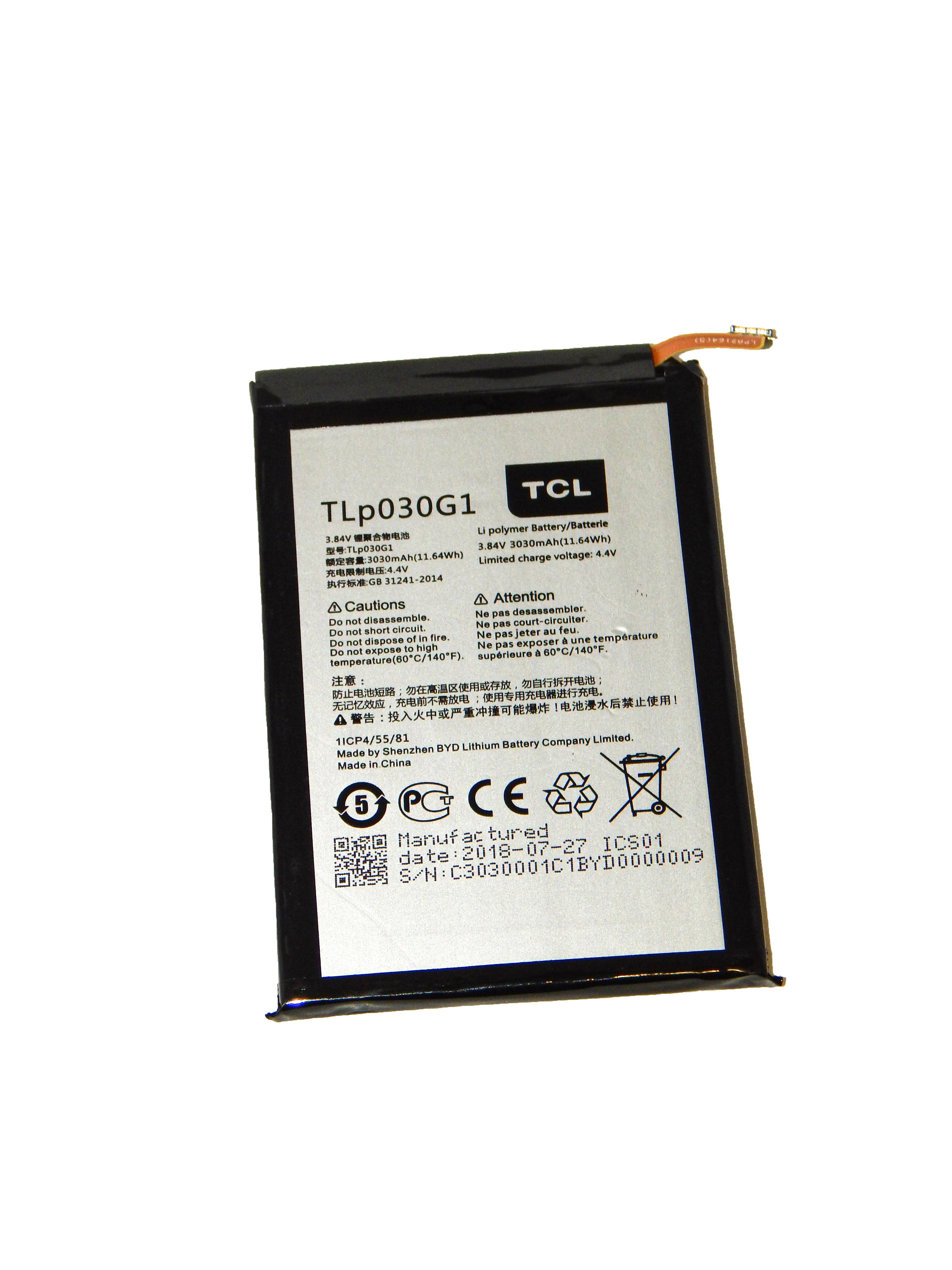 

Аккумулятор Alcatel TCL TLp030G1 030G1
