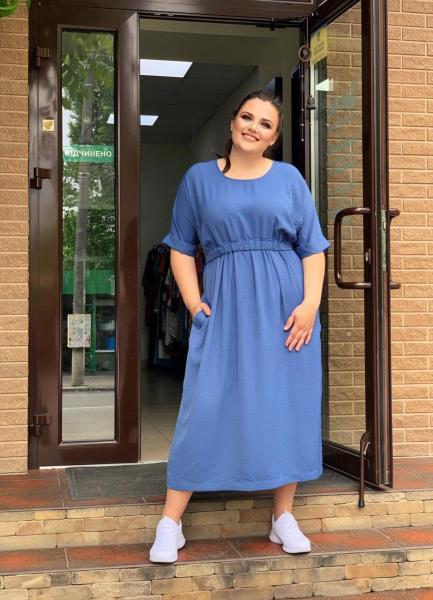 

Платье Style-Nika Клодис  Голубой 2033/1, Платье Style-Nika Клодис 56 Голубой 2033/1