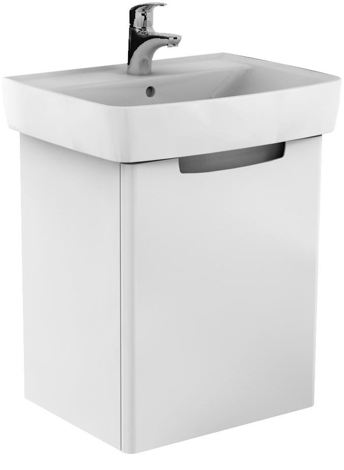 

Тумба KOLO Rekord 50 с умывальником (89543+ К91952) белый глянцевый