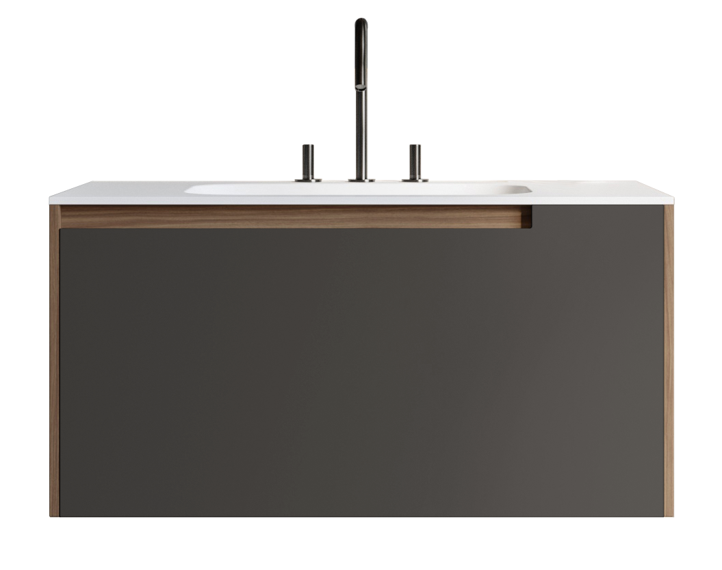 

Тумба подвесная INSTYLE GIO 70 с раковиной, 70х54х51, фасад Графит матовый/корпус Орех натуральный