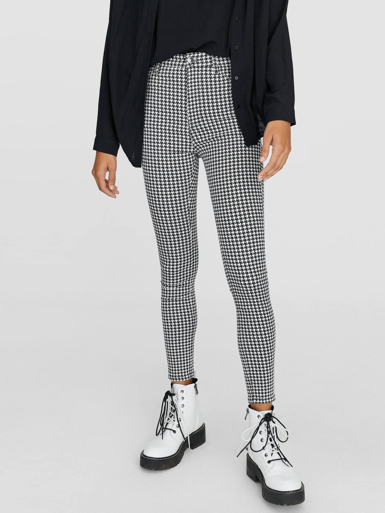 

Брюки Stradivarius XAZ230916RGGU 42 Белые с черным
