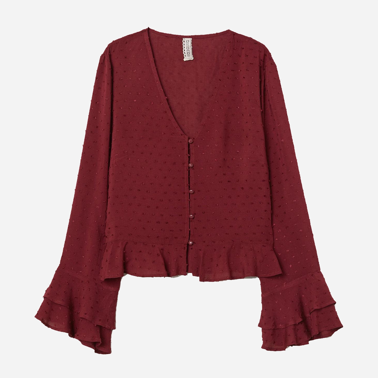 

Блузка H&M Divided XAZ173108DFBO  Бордовая, Блузка H&M Divided XAZ173108DFBO 38 Бордовая