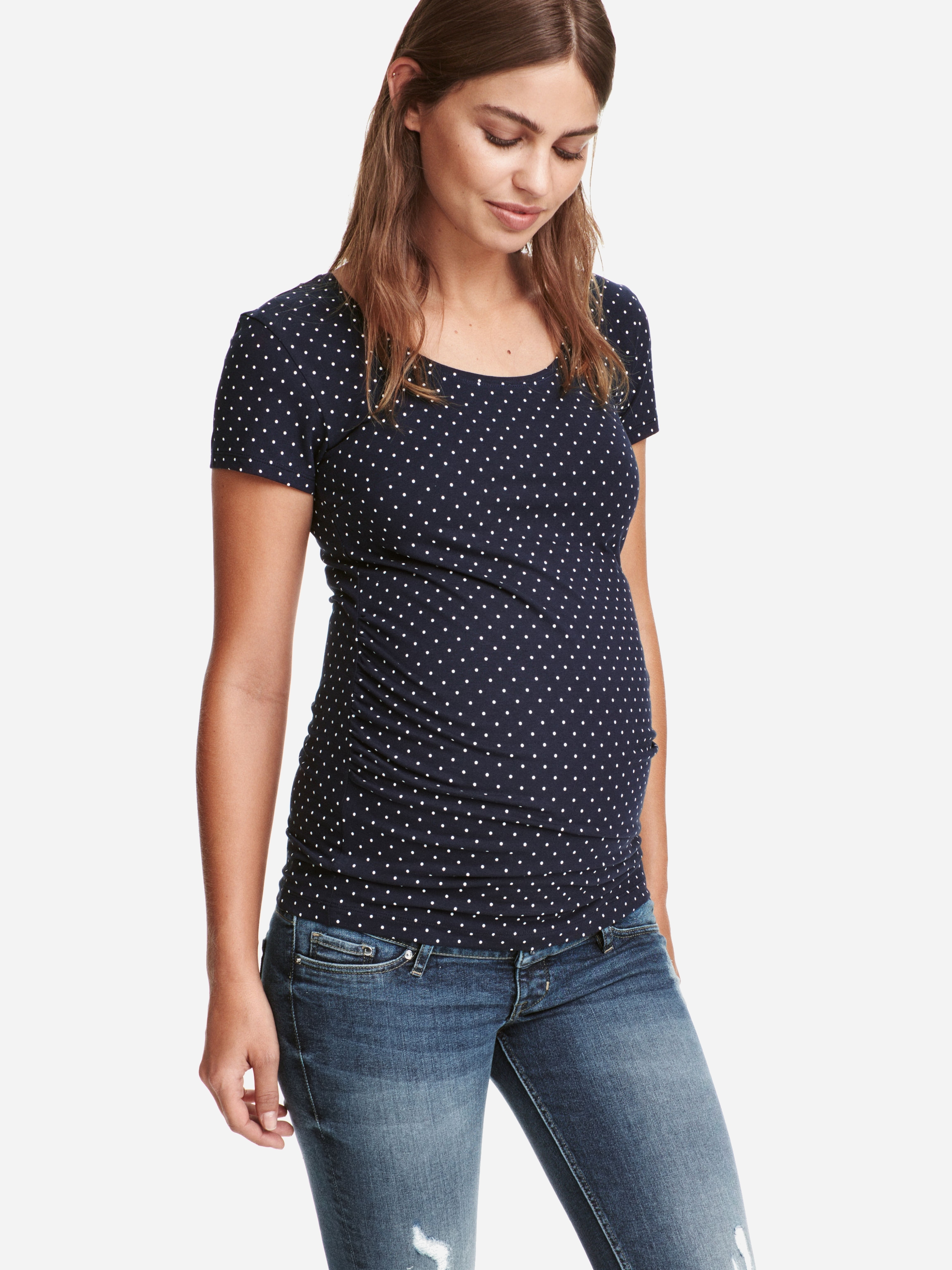 

Футболка для беременных H&M XAZ019910TLTS  Темно-синяя с белым, Футболка для беременных H&M XAZ019910TLTS S Темно-синяя с белым