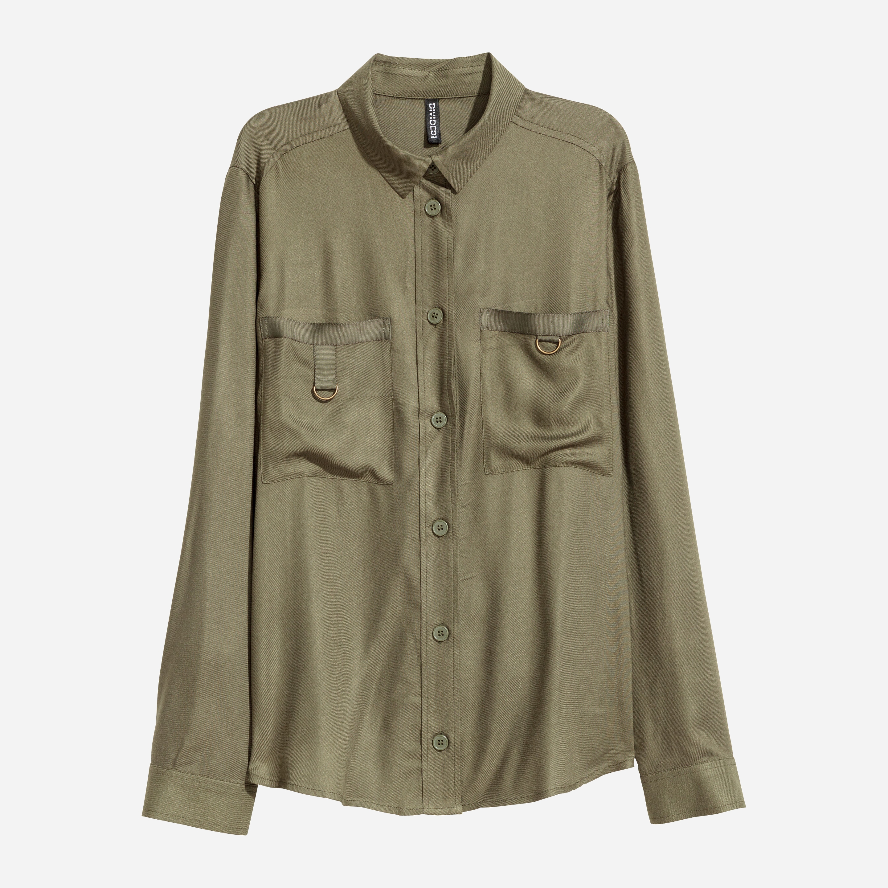 

Блузка H&M Divided XAZ127389GKHG  Болотная, Блузка H&M Divided XAZ127389GKHG 40 Болотная